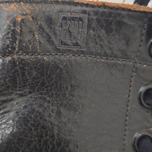 Vintage 60s Military Boots Vietnam Black Leather Jump Men's BF Goodrich Size 9.5 - Picture 7 of 8